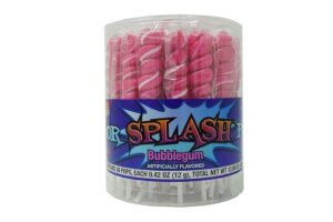 Albert's Splash Pops Bubblegum Pink Lollipops 30ct Tub